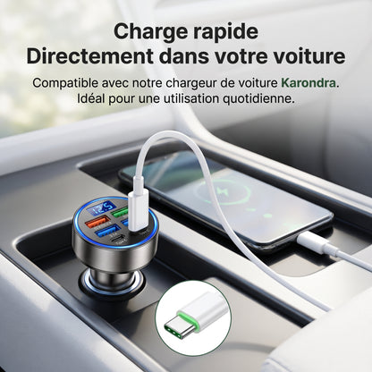 Câble Karondra USB-C — Charge Ultra Rapide