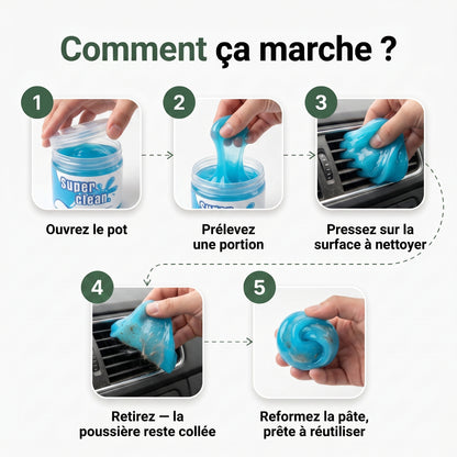 Gel Magique Anti-Poussière — Efficace, Souple, Réutilisable
