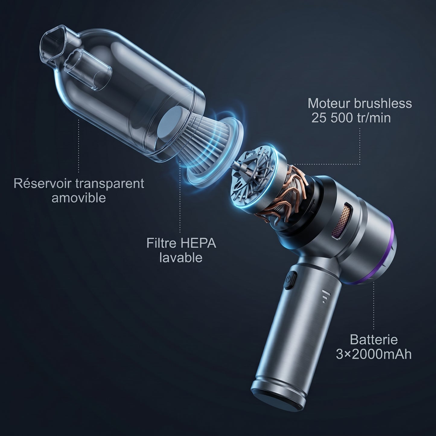 Aspirateur Karondra — Signature Puissance, sans fil