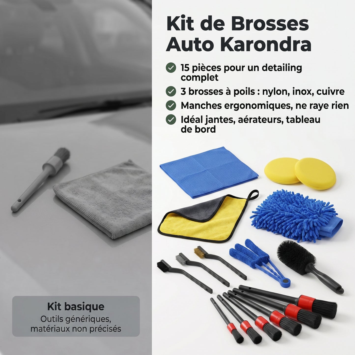Kit Nettoyage Karondra — Pour chaque recoin de votre véhicule