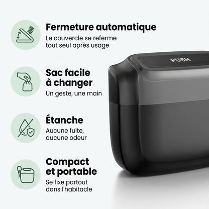 Poubelle de Voiture Karondra — Compacte & Étanche