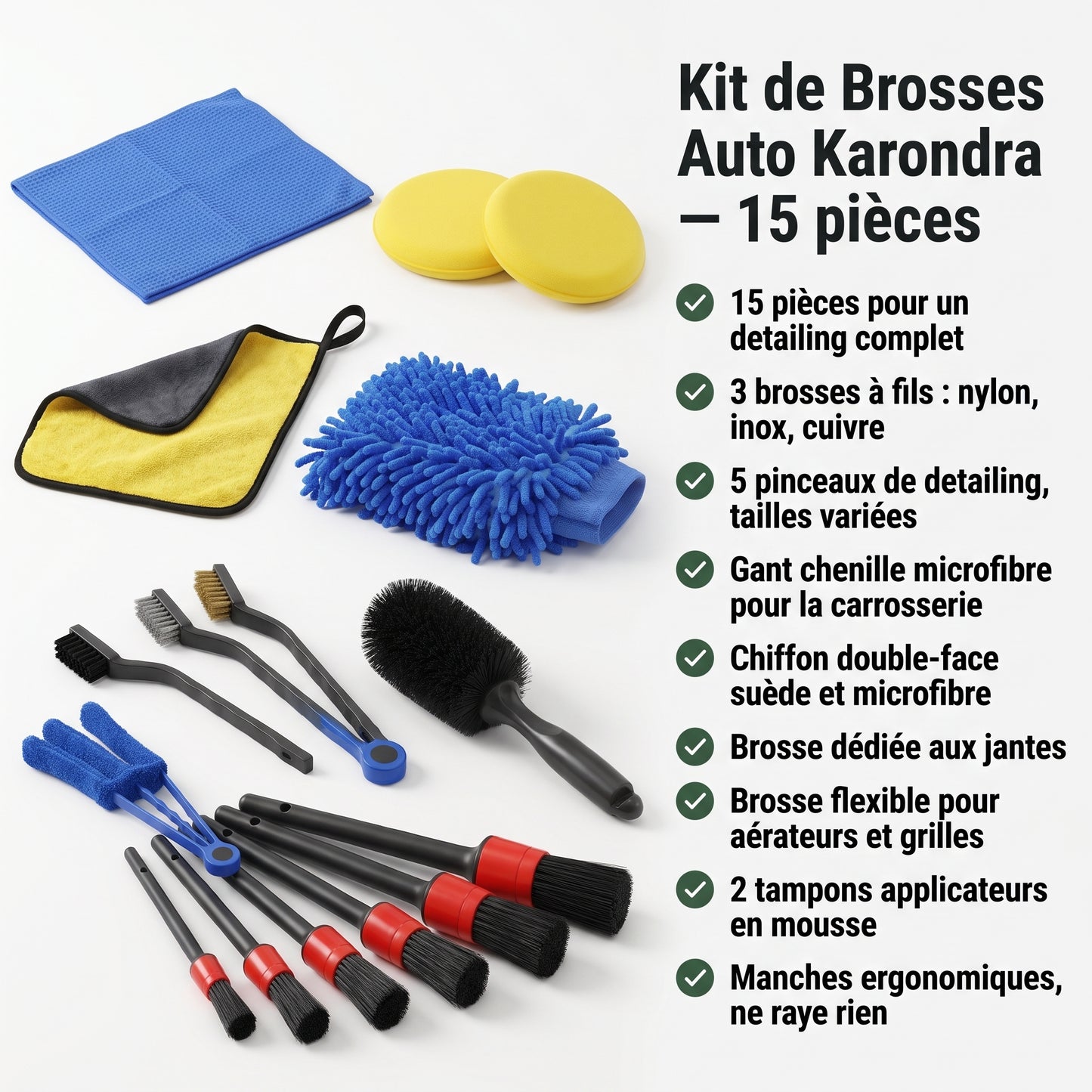 Kit Nettoyage Karondra — Pour chaque recoin de votre véhicule