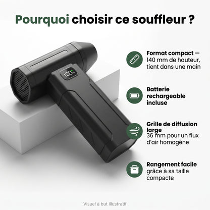 Souffleur d'Air Sans Fil — Format Compact, Batterie Incluse