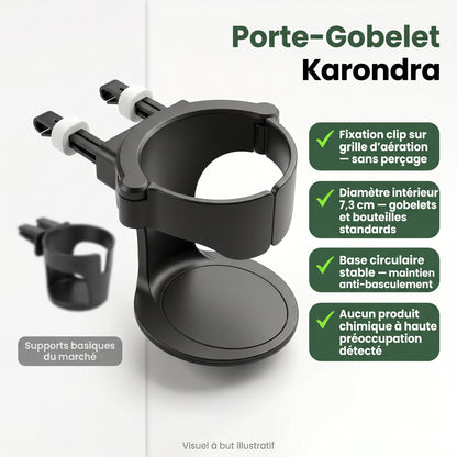 Porte-Gobelet Universel — Clip Renforcé, Prêt en Quelques Secondes