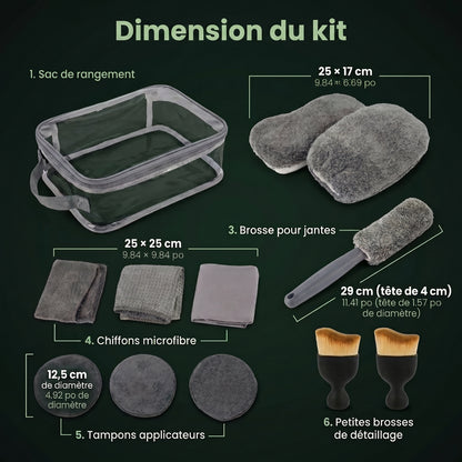 Kit de Nettoyage Auto Karondra — Microfibre Premium