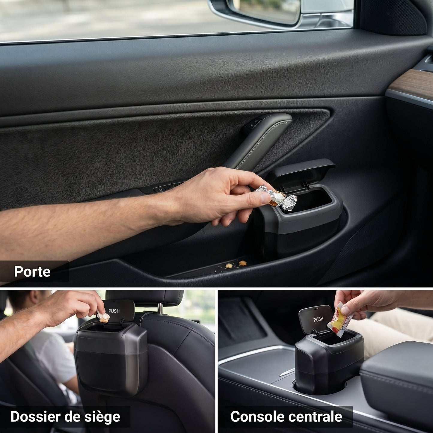 Poubelle de Voiture Karondra — Compacte & Étanche