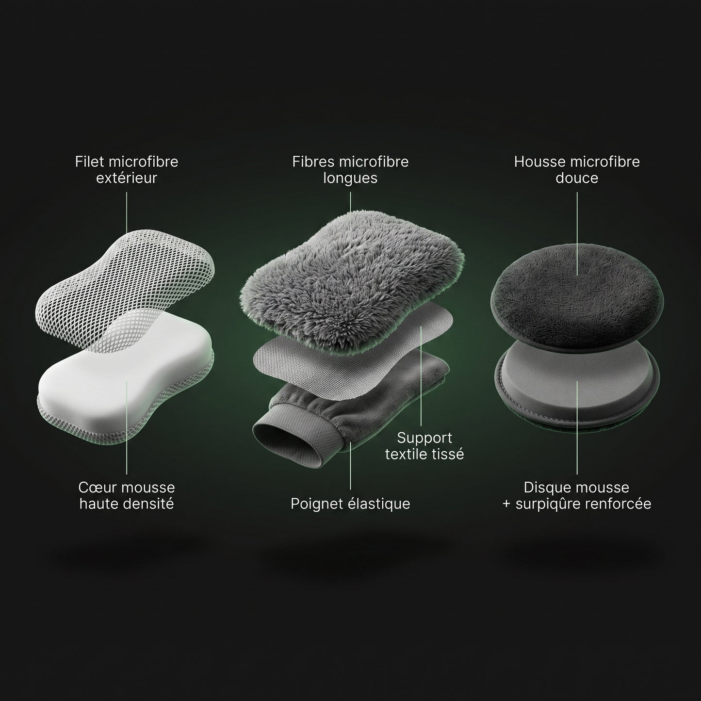 Kit de Nettoyage Auto Karondra — Microfibre Premium