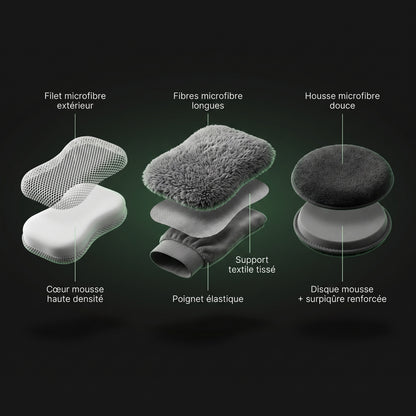Kit de Nettoyage Auto Karondra — Microfibre Premium