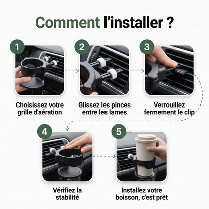 Porte-Gobelet Universel — Clip Renforcé, Prêt en Quelques Secondes