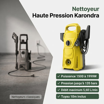 Nettoyeur Haute Pression Karondra — Pression Maîtrisée, Nettoyage en Profondeur