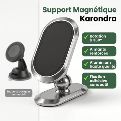 Support Karondra — Aimant Puissant, Rotation 360°