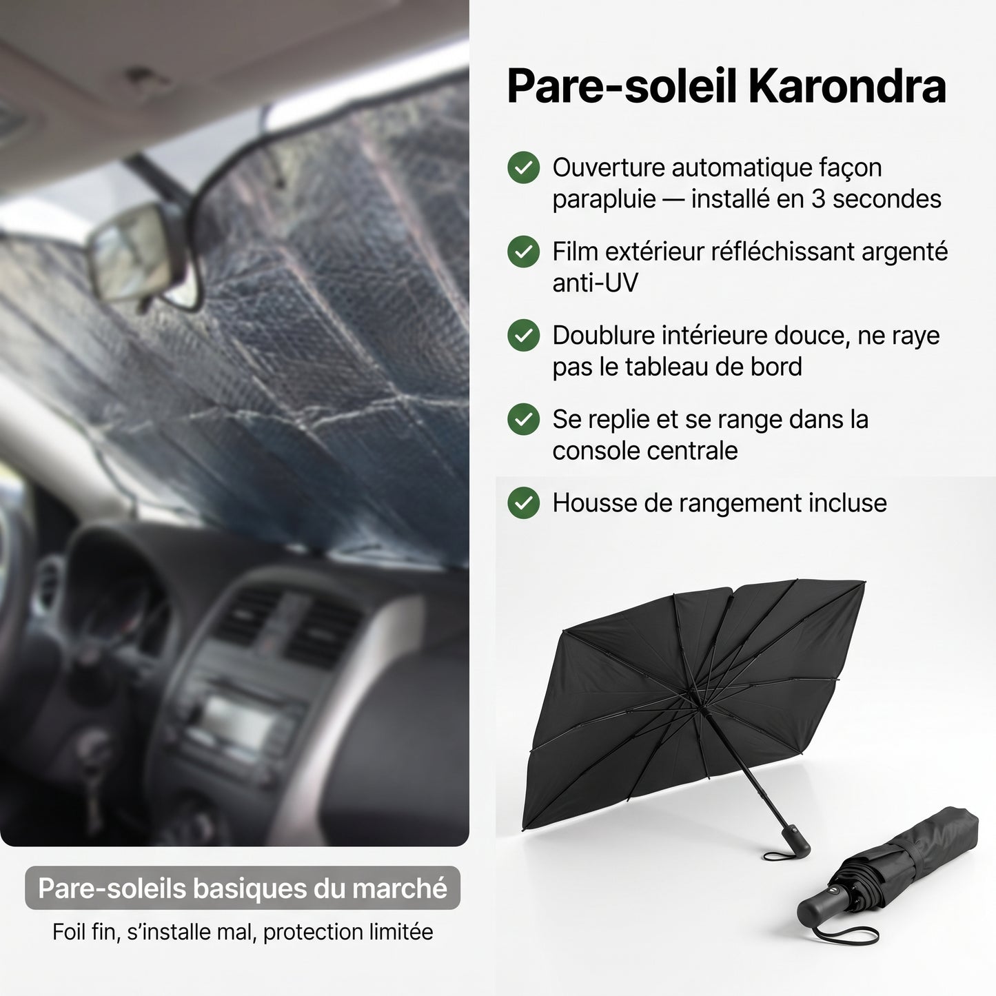 Pare-soleil Karondra — Protection Anti-UV Nouvelle Génération