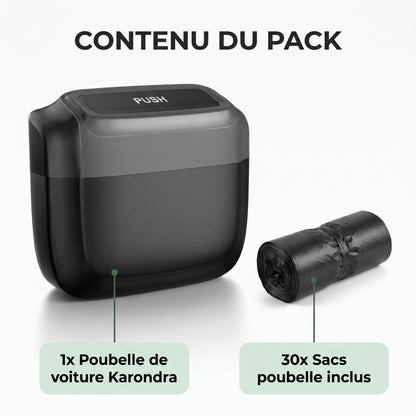 Poubelle de Voiture Karondra — Compacte & Étanche