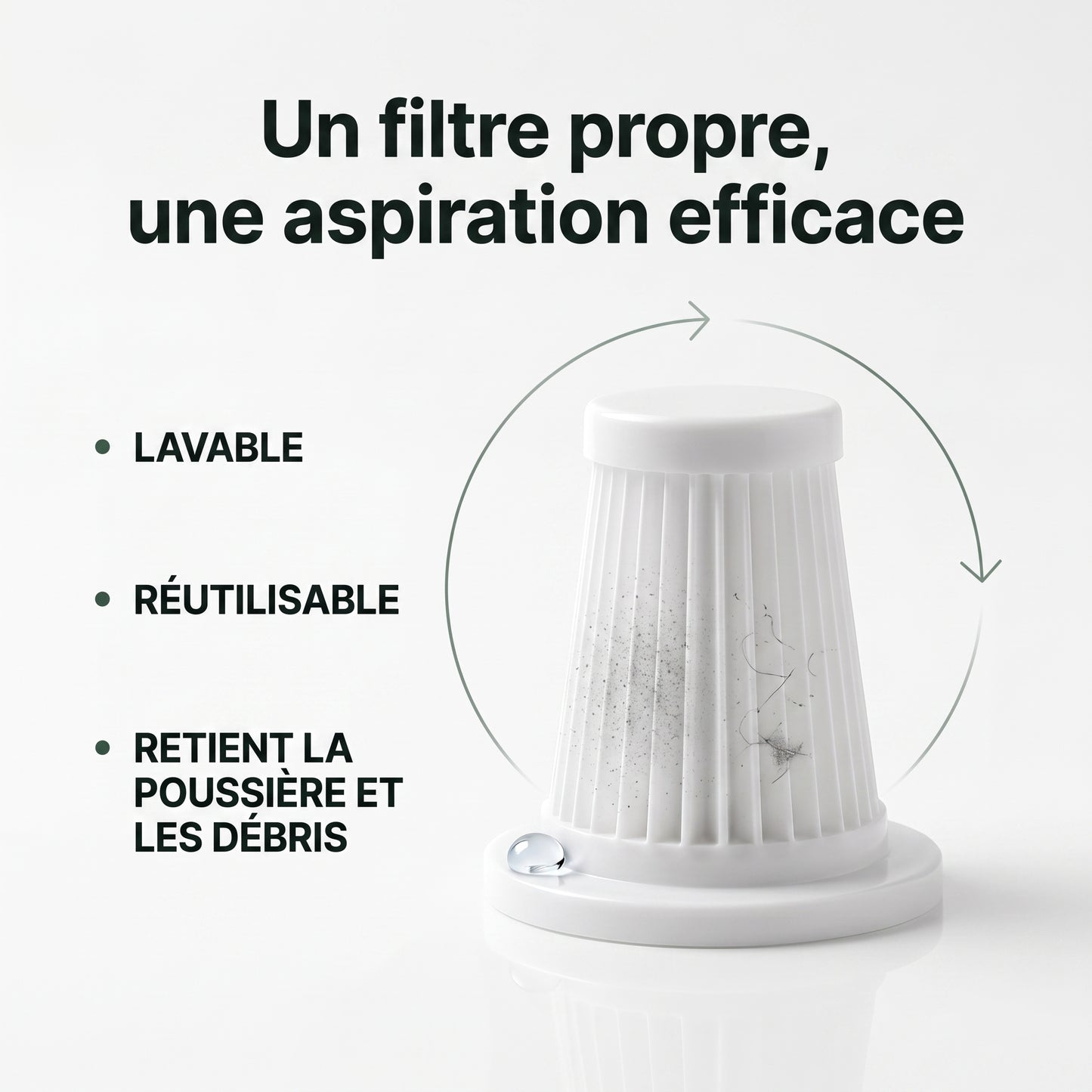 Filtre Aspirateur Karondra — Lavable, Réutilisable