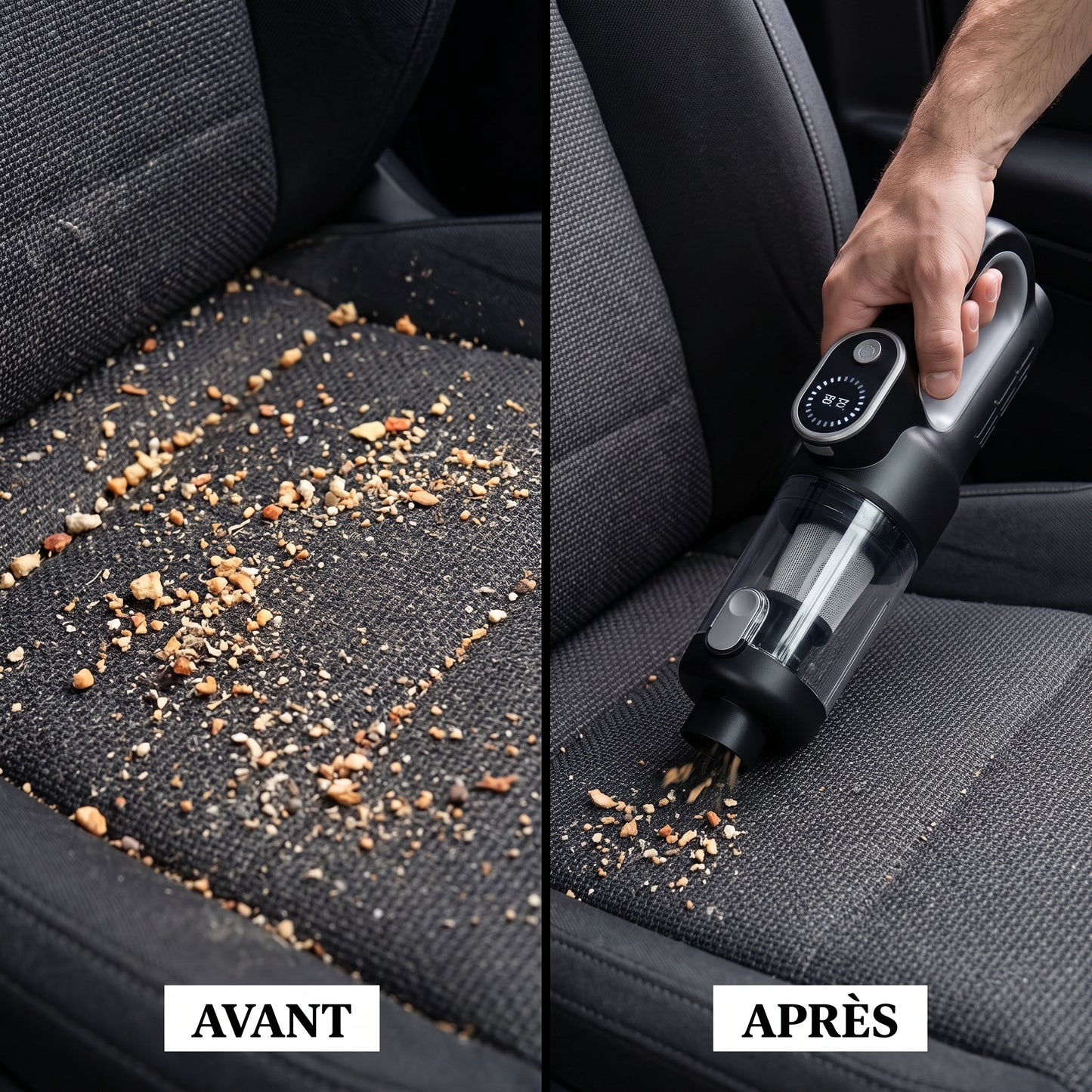 Aspirateur Portable Sans Fil — Aspiration Puissante, Nettoyage en profondeur