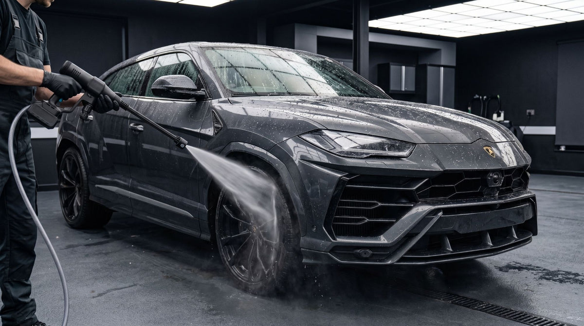 Pistolet Haute Pression Karondra en action sur une Lamborghini Urus