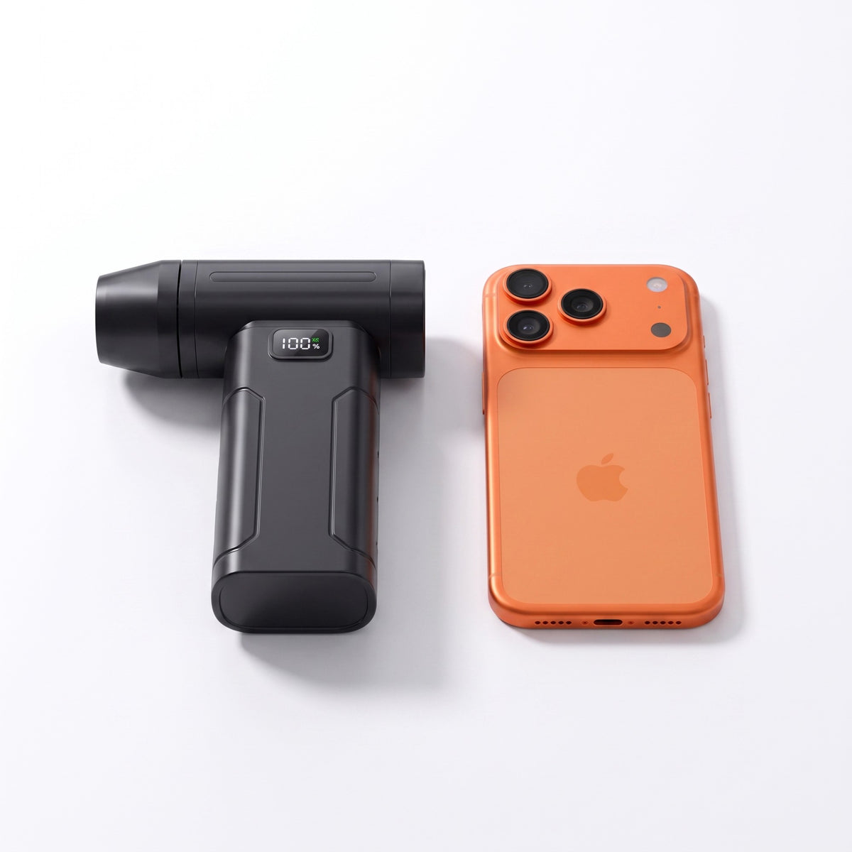 Souffleur d'Air Karondra comparé en taille à un iPhone